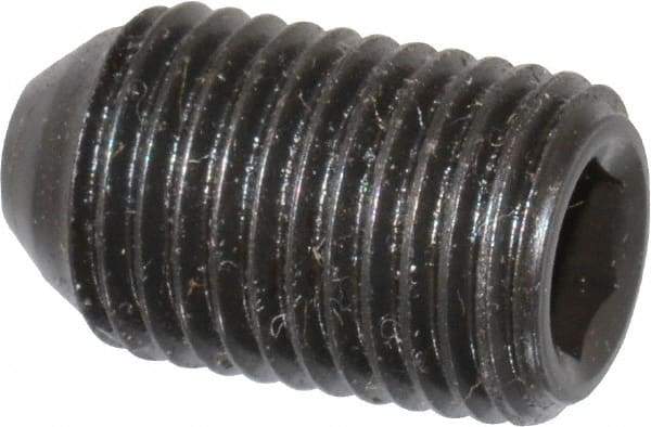 Holo-Krome - 3/8-24 UNF, 5/8" OAL, Cup Point Set Screw - Grade 8 Alloy Steel, 3/16" Key - Industrial Tool & Supply