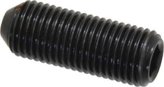 Holo-Krome - 3/8-24 UNF, 1" OAL, Cup Point Set Screw - Grade 8 Alloy Steel, 3/16" Key - Industrial Tool & Supply