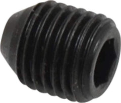 Holo-Krome - 7/16-20 UNF, 1/2" OAL, Cup Point Set Screw - Grade 8 Alloy Steel, 7/32" Key - Industrial Tool & Supply