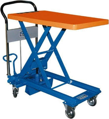 Southworth - 550 Lb Capacity Portable Foot-Operated Scissor Lift Table - 9-1/2" to 31-7/10" Lift Height, 31-1/2" Platform Length x 19-3/4" Platform Width - Industrial Tool & Supply