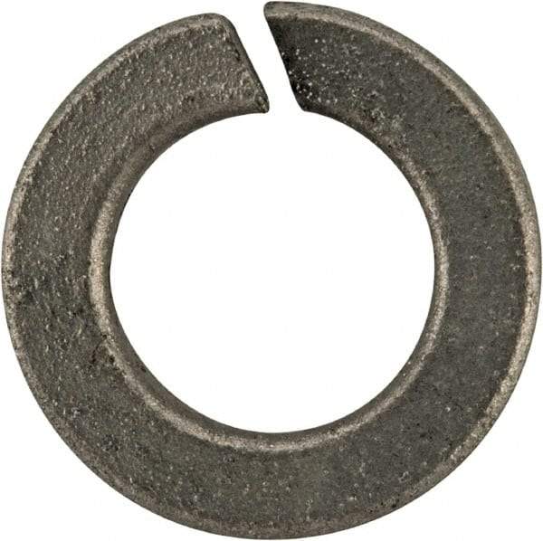 Value Collection - #12, 0.22" ID, 0.063" Thick Split Lock Washer - Grade 2 Spring Steel, Zinc-Plated Finish, 0.22" Min ID, 0.227" Max ID, 0.391" Max OD - Industrial Tool & Supply