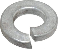 Value Collection - 1/4", 0.252" ID, 0.077" Thick Split Lock Washer - Grade 2 Spring Steel, Zinc-Plated Finish, 0.252" Min ID, 0.26" Max ID, 0.489" Max OD - Industrial Tool & Supply