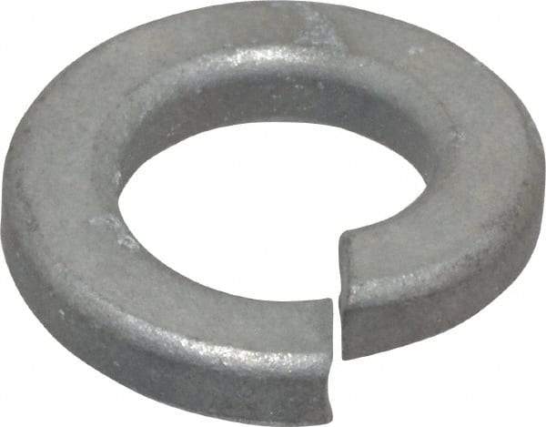 Value Collection - 7/16", 0.44" ID, 0.133" Thick Split Lock Washer - Grade 2 Spring Steel, Zinc-Plated Finish, 0.44" Min ID, 0.45" Max ID, 0.784" Max OD - Industrial Tool & Supply