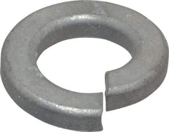 Value Collection - 7/16", 0.44" ID, 0.133" Thick Split Lock Washer - Grade 2 Spring Steel, Zinc-Plated Finish, 0.44" Min ID, 0.45" Max ID, 0.784" Max OD - Industrial Tool & Supply