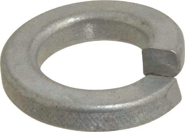 Value Collection - 1/2", 0.502" ID, 0.151" Thick Split Lock Washer - Grade 2 Spring Steel, Zinc-Plated Finish, 0.502" Min ID, 0.512" Max ID, 0.879" Max OD - Industrial Tool & Supply