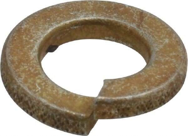 Value Collection - 3/8", 0.377" ID, 0.094" Thick Split Lock Washer - Grade 2 Spring Steel, Zinc Yellow Dichromate Finish, 0.377" Min ID, 0.385" Max ID, 0.68" Max OD - Industrial Tool & Supply