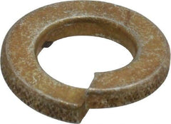 Value Collection - 3/8", 0.377" ID, 0.094" Thick Split Lock Washer - Grade 2 Spring Steel, Zinc Yellow Dichromate Finish, 0.377" Min ID, 0.385" Max ID, 0.68" Max OD - Industrial Tool & Supply