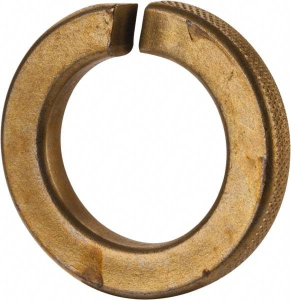 Value Collection - 1-1/4", 1.254" ID, 0.312" Thick Split Lock Washer - Grade 8 Spring Steel, Zinc Yellow Dichromate Finish, 1.254" Min ID, 1.28" Max ID, 2.036" Max OD - Industrial Tool & Supply