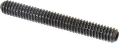 Holo-Krome - 1/4-20 UNC, 2" OAL, Cup Point Set Screw - Grade 8 Alloy Steel, 1/8" Key - Industrial Tool & Supply