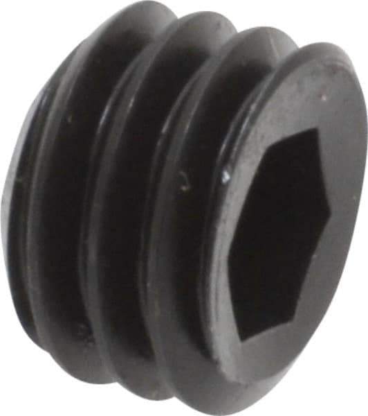 Holo-Krome - 3/8-16 UNC, 1/4" OAL, Cup Point Set Screw - Grade 8 Alloy Steel, 3/16" Key - Industrial Tool & Supply
