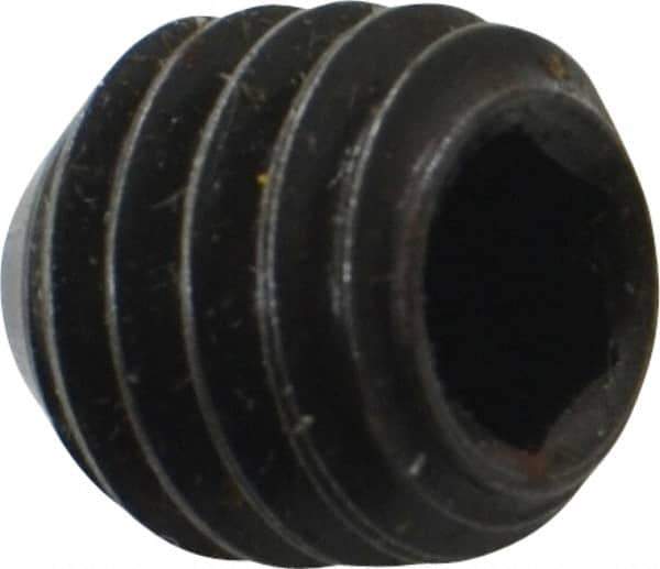 Holo-Krome - 3/8-16 UNC, 3/8" OAL, Cup Point Set Screw - Grade 8 Alloy Steel, 3/16" Key - Industrial Tool & Supply