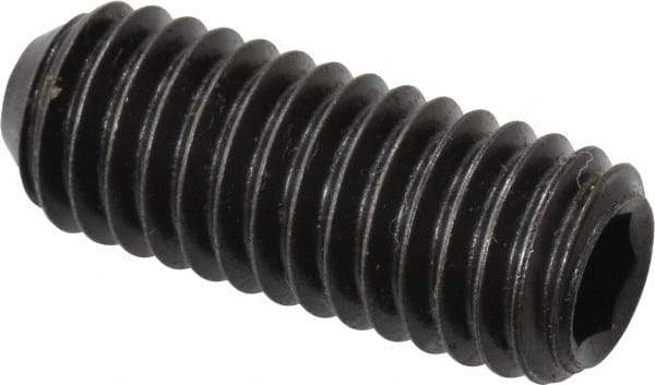 Holo-Krome - 3/8-16 UNC, 1" OAL, Cup Point Set Screw - Grade 8 Alloy Steel, 3/16" Key - Industrial Tool & Supply