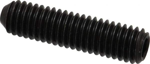 Holo-Krome - 3/8-16 UNC, 1-1/2" OAL, Cup Point Set Screw - Grade 8 Alloy Steel, 3/16" Key - Industrial Tool & Supply