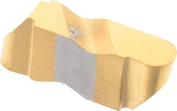 Tool-Flo - 3094FLR Grade GP3, 4.8mm Cutting Width Carbide Grooving Insert - 4.57mm Max Depth of Cut, Right Hand, 3/32" Corner Radius, TiN Finish - Industrial Tool & Supply