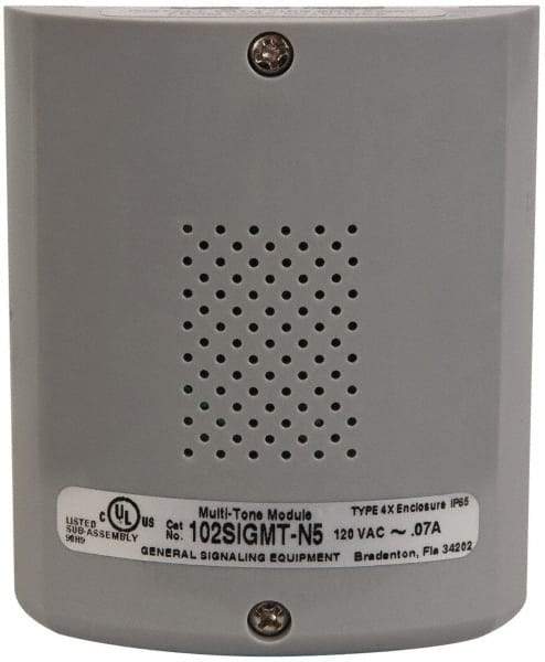 Edwards Signaling - 120 VAC, Base Mount Signal Combination Tone Card - 3R, 4X NEMA Rated, IP54 Ingress Rating, 0.05 Amp, 79 dB at 10 Ft. to 89 dB at 1m Adjustable Output, For Use with 102 Series Stacklights - Industrial Tool & Supply