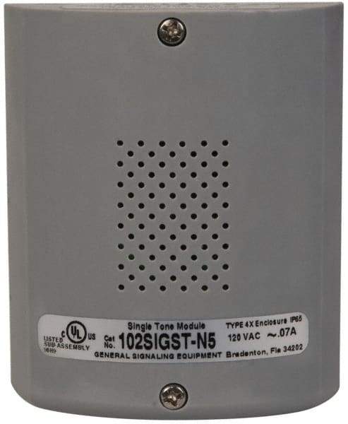 Edwards Signaling - 120 VAC, Base Mount Signal Combination Tone Card - 3R, 4X NEMA Rated, IP54 Ingress Rating, 0.05 Amp, 79 dB at 10 Ft. to 89 dB at 1m Adjustable Output, For Use with 102 Series Stacklights - Industrial Tool & Supply