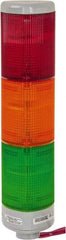Edwards Signaling - Incandescent Lamp, Amber, Green, Red, Steady, Preassembled Stackable Tower Light Module Unit - 24 VDC, 0.96 Amp, IP54, IP65 Ingress Rating, 3R, 4X NEMA Rated, Pipe Mount - Industrial Tool & Supply