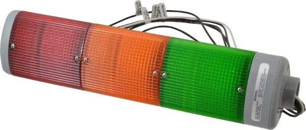 Edwards Signaling - Incandescent Lamp, Amber, Green, Red, Steady, Preassembled Stackable Tower Light Module Unit - 120 VAC, 0.32 Amp, IP54, IP65 Ingress Rating, 3R, 4X NEMA Rated, Pipe Mount - Industrial Tool & Supply