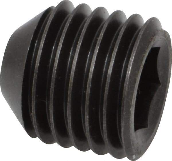 Holo-Krome - 1-8 UNC, 1" OAL, Cup Point Set Screw - Grade 8 Alloy Steel, 9/16" Key - Industrial Tool & Supply
