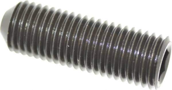 Holo-Krome - 1-8 UNC, 3" OAL, Cup Point Set Screw - Grade 8 Alloy Steel, 9/16" Key - Industrial Tool & Supply