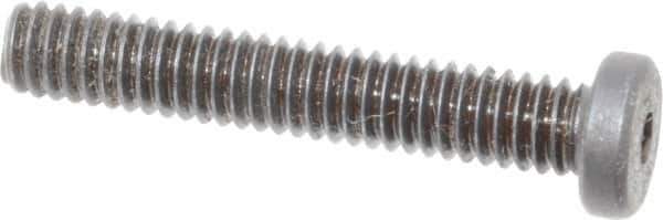 Holo-Krome - #8-32 UNC Hex Socket Drive, Low Socket Cap Screw - Alloy Steel, Black Oxide Finish, Fully Threaded, 1" Length Under Head - Industrial Tool & Supply