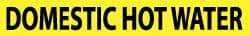 NMC - Pipe Marker with Domestic Hot Water Legend and No Graphic - 3/4 to 1-1/4" Pipe Outside Diam, Black on Yellow - Industrial Tool & Supply