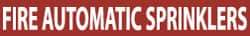 NMC - Pipe Marker with Fire Automatic Sprinklers Legend and No Graphic - 3/4 to 1-1/4" Pipe Outside Diam, White on Red - Industrial Tool & Supply