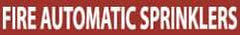 NMC - Pipe Marker with Fire Automatic Sprinklers Legend and No Graphic - 3/4 to 1-1/4" Pipe Outside Diam, White on Red - Industrial Tool & Supply