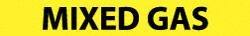 NMC - Pipe Marker with Mixed Gas Legend and No Graphic - 2-1/2 to 6" Pipe Outside Diam, Black on Yellow - Industrial Tool & Supply