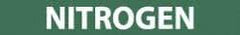 NMC - Pipe Marker with Nitrogen Legend and No Graphic - 2-1/2 to 6" Pipe Outside Diam, White on Green - Industrial Tool & Supply