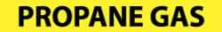 NMC - Pipe Marker with Propane Gas Legend and No Graphic - 2-1/2 to 6" Pipe Outside Diam, Black on Yellow - Industrial Tool & Supply
