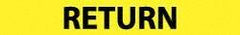 NMC - Pipe Marker with Return Legend and No Graphic - 1-1/2 to 2" Pipe Outside Diam, Black on Yellow - Industrial Tool & Supply