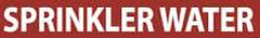 NMC - Pipe Marker with Sprinkler Water Legend and No Graphic - 2-1/2 to 6" Pipe Outside Diam, White on Red - Industrial Tool & Supply