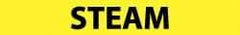 NMC - Pipe Marker with Steam Legend and No Graphic - 1-1/2 to 2" Pipe Outside Diam, Black on Yellow - Industrial Tool & Supply