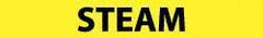 NMC - Pipe Marker with Steam Legend and No Graphic - 2-1/2 to 6" Pipe Outside Diam, Black on Yellow - Industrial Tool & Supply