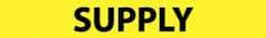 NMC - Pipe Marker with Supply Legend and No Graphic - 2-1/2 to 6" Pipe Outside Diam, Black on Yellow - Industrial Tool & Supply