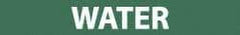 NMC - Pipe Marker with Water Legend and No Graphic - 2-1/2 to 6" Pipe Outside Diam, White on Green - Industrial Tool & Supply