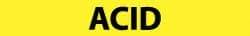 NMC - Pipe Marker with Acid Legend and No Graphic - 1-1/2 to 2" Pipe Outside Diam, Black on Yellow - Industrial Tool & Supply