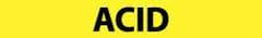 NMC - Pipe Marker with Acid Legend and No Graphic - 1-1/2 to 2" Pipe Outside Diam, Black on Yellow - Industrial Tool & Supply