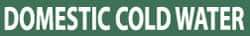 NMC - Pipe Marker with Domestic Cold Water Legend and No Graphic - 1-1/2 to 2" Pipe Outside Diam, White on Green - Industrial Tool & Supply