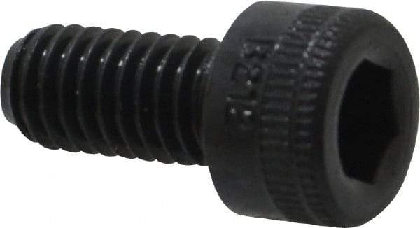 Holo-Krome - M6x1.00 Metric Coarse Hex Socket Drive, Socket Cap Screw - Grade 12.9 Alloy Steel, Black Oxide Finish, Fully Threaded, 12mm Length Under Head - Industrial Tool & Supply