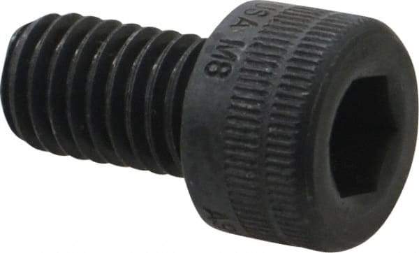 Holo-Krome - M8x1.25 Metric Coarse Hex Socket Drive, Socket Cap Screw - Grade 12.9 Alloy Steel, Black Oxide Finish, Fully Threaded, 14mm Length Under Head - Industrial Tool & Supply