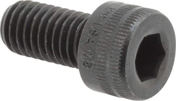 Holo-Krome - M8x1.25 Metric Coarse Hex Socket Drive, Socket Cap Screw - Grade 12.9 Alloy Steel, Black Oxide Finish, Fully Threaded, 16mm Length Under Head - Industrial Tool & Supply