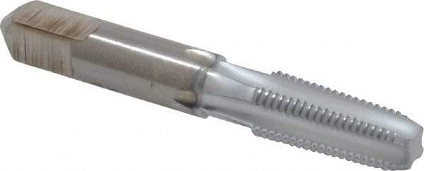 Hertel - 1/16-27 NPT Thread, 4 Flute Standard Pipe Tap - 2-1/8" OAL, 11/16" Thread Length, 5/16" Shank Diam, Chrome Finish, High Speed Steel - Exact Industrial Supply
