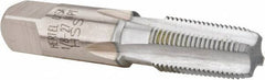 Hertel - 1/8-27 NPT Thread, 4 Flute Standard Pipe Tap - 2-1/8" OAL, 3/4" Thread Length, 7/16" Shank Diam, Chrome Finish, High Speed Steel - Exact Industrial Supply