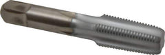 Hertel - 1/8-27 NPT Thread, 4 Flute Standard Pipe Tap - 2-1/8" OAL, 3/4" Thread Length, 5/16" Shank Diam, Chrome Finish, High Speed Steel - Exact Industrial Supply