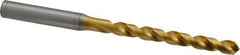 OSG - 6.10108mm 120° Vanadium High Speed Steel Jobber Drill - TiN Finish, Right Hand Cut, Spiral Flute, Straight Shank, 107mm OAL, Standard Point - Industrial Tool & Supply