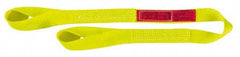 Lift-All - 6' Long x 4" Wide, 4,800 Lb Vertical Capacity, 1 Ply, Nylon Web Sling - 3,800 Lb Choker Capacity, Yellow - Industrial Tool & Supply