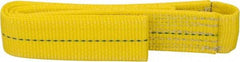 Lift-All - 3' Long x 2" Wide, 3,200 Lb Vertical Capacity, 1 Ply, Polyester Web Sling - 2,500 Lb Choker Capacity, Yellow - Industrial Tool & Supply