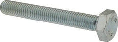 Value Collection - M10x1.50mm Metric Coarse, 75mm Length Under Head Hex Head Cap Screw - Fully Threaded, Grade 8.8 Steel, Zinc-Plated Finish, 17mm Hex - Industrial Tool & Supply